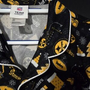 Womens NFL Team Apparel Pittsburgh Steelers Pajama Set Small Black Yellow